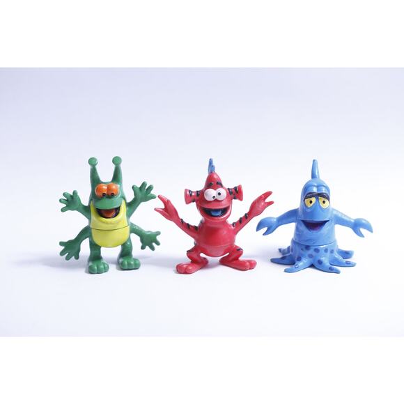 Wendy's, Alien Mix-up, Set of Three Figures, Green Red and Blue Aliens, - Picture 1 of 2